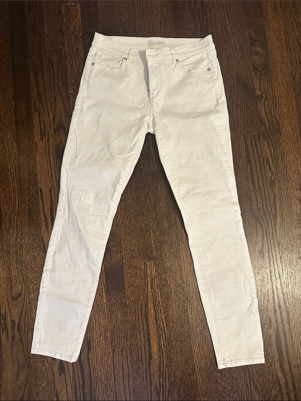 LOFT White Skinny Jeans